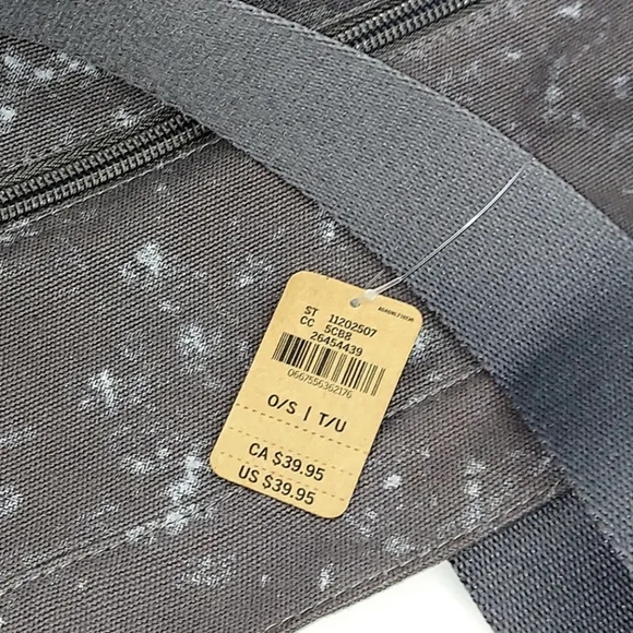 Victoria's Secret PINK Canvas Grey Splatter Large Tote New - Picture 8 of 9